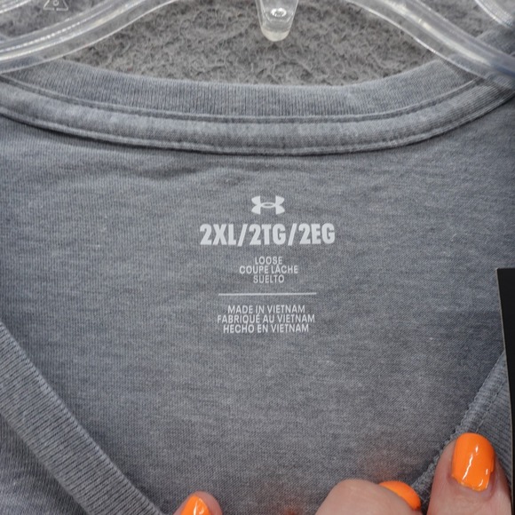 Under Armour Sportstyle TShirt 2XL Gray Heather Men Short Sleeve Athletic NWT - Picture 5 of 13